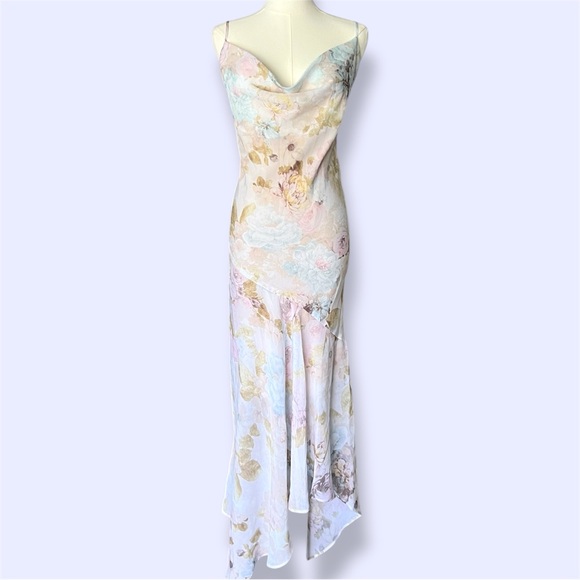 Wayf Womens Rendezvous Cowl Neck Slip Midi Dress - Picture 2 of 9